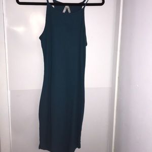 cite tight cyan green dress
